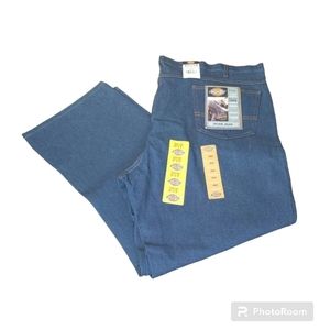 Dickies Work Jeans Dark Blue Denim Mechanic Garage Grunge Western New Men Sz 50